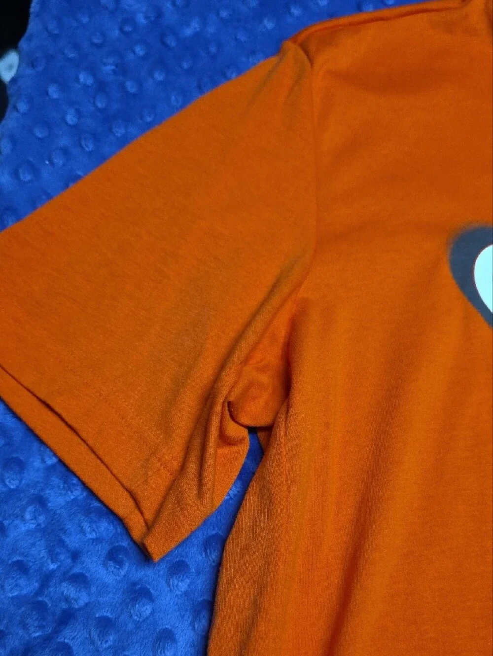 adidas Orange Short Sleeve Logo Tee with Shadow Print